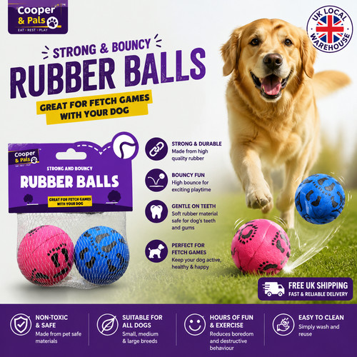 Strong bouncy rubber dog - strong, &