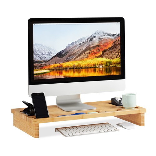 Monitor stand bamboo - monitor,