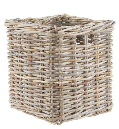 Wicker storage basket square - storage,