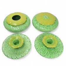 Wedgewood Majolica Dressing Green Table set including Candle Stands Preloved