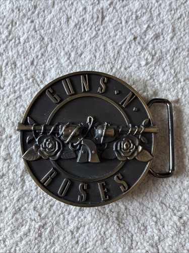Guns roses metal belt - guns, buckle