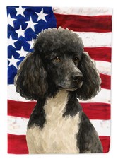 Parti Standard Poodle American Flag Canvas House Size WDK6115CHF