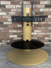 Oak Veneer Swivel Tv Stand