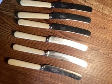 Vintage table knives x 6 faux