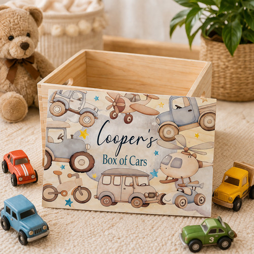 Personalised toy car box