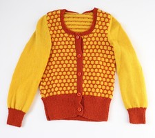 Hand Knitted Wool Cardigan  -