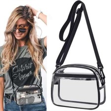 Women Clear PVC Tote Crossbody