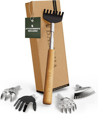 Back Scratcher - (Including 5 Attachments) Bamboo Handle - Extendable Back Scrat