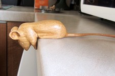 wood carved mouse in oak ideal