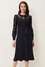 Phase Eight Navy Lace Dress
