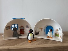 Vintage Rare Pingu Igloo Playset with Pingu and Robbie the Seal Figures
