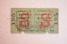 Railway Ticket GWR Mallow to