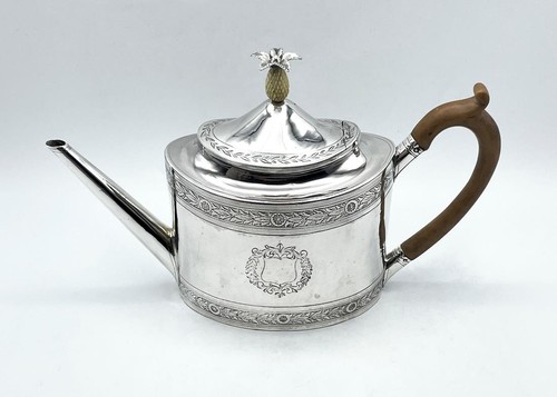 Georgian silver teapot london - teapot,