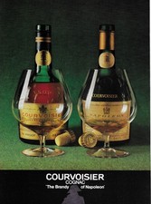 Original 1971 advert for Courvoisier cognac "The Brandy of Napoleon"