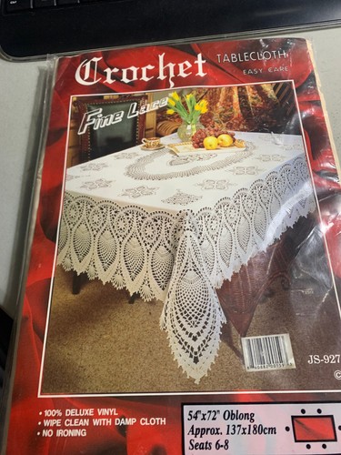 Vinyl crochet tablecloth - vinyl,
