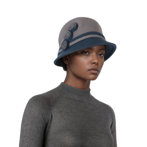 Women wool cloche hat - hat, –