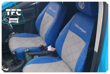 SEAT COVERS FOR VW CADDY FULL ECO LEATHER AND 4 LOGOS SEATS 1+1
