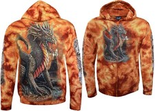 Tie Dye Hoodie Zip Up Dragon
