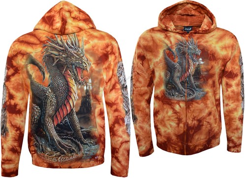 Tie dye hoodie zip - dye, up