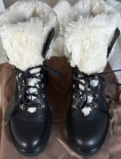 Gianvitto Rossi Leather / Fur boots Black