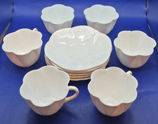 shelley dainty cup saucer  x 6 full set, art deco design 1930's