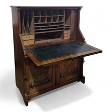 Antique walnut secretaire - antique,