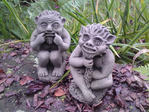 Stone garden set troll - stone,