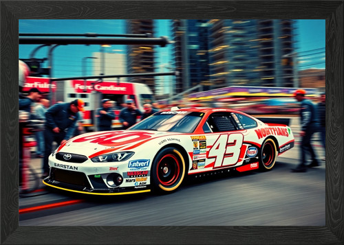 Nascar stock car pit framed - nascar,