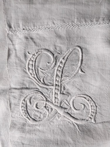 Large antique french - antique, linen