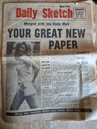 Daily sketch newspaper - daily,