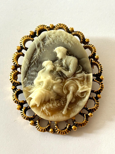 Romantic vintage carved cameo - vintage,