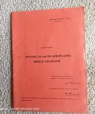 Pilot notes spitfire 11a - pilot's,