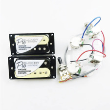 Complete Epiphone ProBucker Vintage Humbucker Pickup Set & Wiring Loom - Zebra