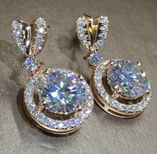 BEAUTIFUL DROP CRYSTAL GOLD FILLED STUD EARRINGS MADE WITH SWAROVSKI CRYSTALS