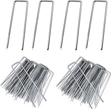 Galvanised Steel Securing Membrane Weed Control Fabric Pegs Metal U Pins UK