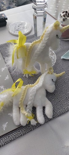 Unicorns handmade yellow