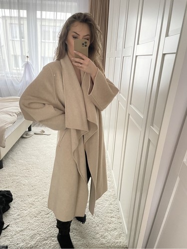 Massimo dutti cream wool robe - cream,