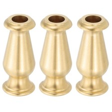 Lamp Solid Brass Spindle, 3Pcs Turned Brass Spindle Slips Lamp Finial, 21 x 50mm