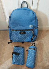 Disney Stitch & Angel PU Leather Large Backpack NEW Baby Changing Stroller Bag