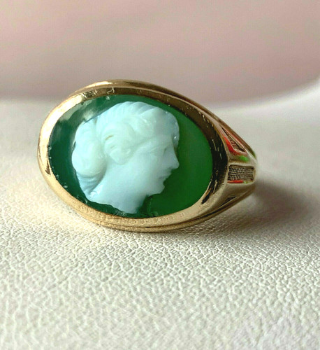Antique vintage 10k gold - 10k, green