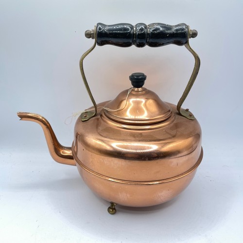 Kettle large copper turned - kettle,