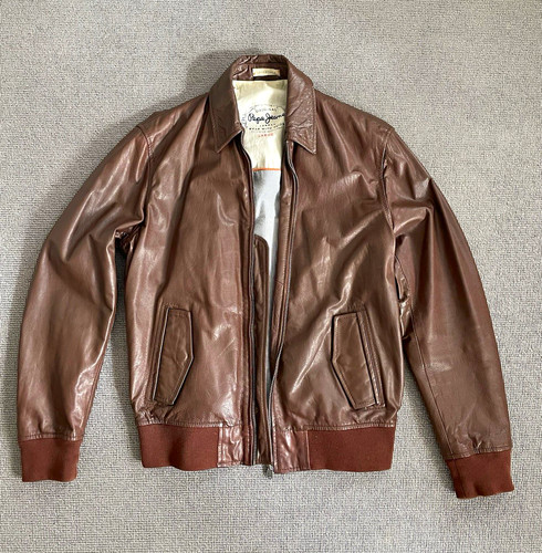 Pepe jeans leather bomber - leather,