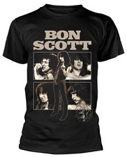 Bon Scott Collage Black T-Shirt NEW OFFICIAL