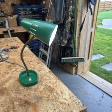 Vintage Pifco 1970’s Green Goose Neck Desk Lamp,Retro Lighting.