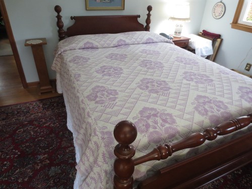 Woven lavender white lilies - lavender, &