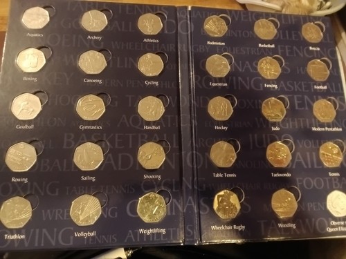 50p olympic coin set - coin,