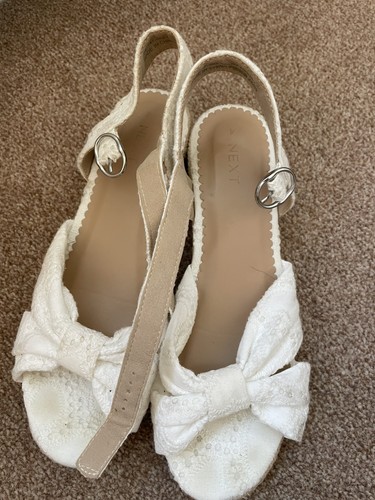 Girls next white sandals size
