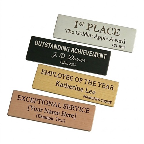 Engraved trophy name plaque - engraved,