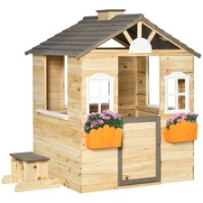 Wooden playhouse for kids - wooden,