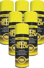 6 x Fluorescent Neon Yellow